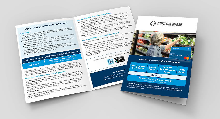 An open brochure